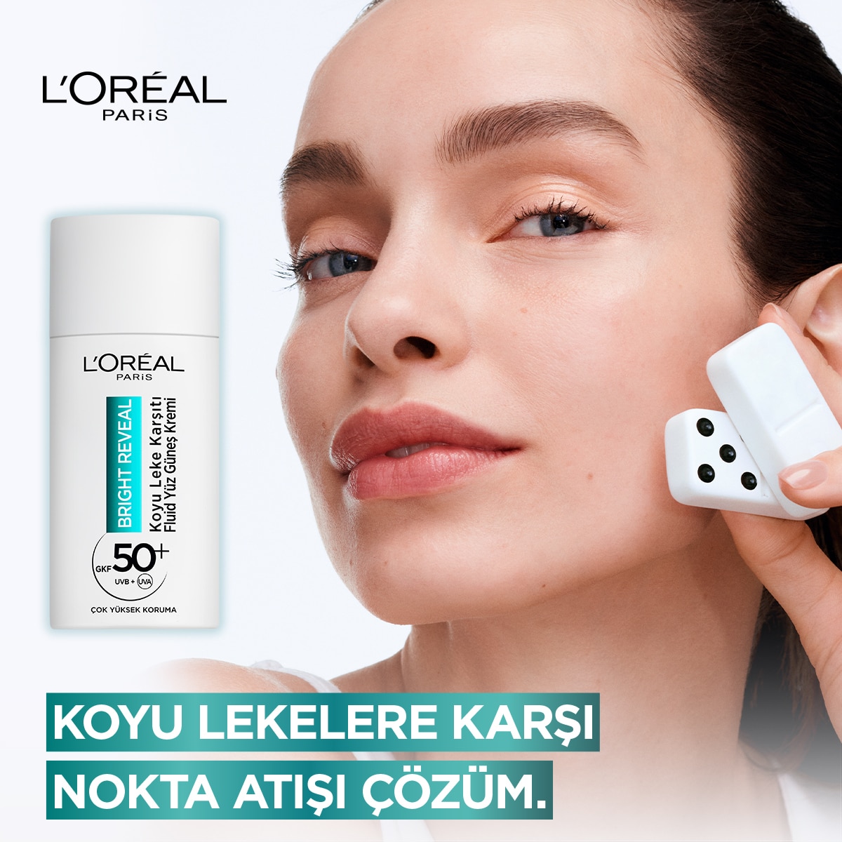  LOREAL PARIS LOREAL PARIS L'Oreal Paris Bright Reveal Spf 50+ Koyu Leke Karşıtı Fluid Günlük Yüz Güneş Kremi 50ml  1 of 8 