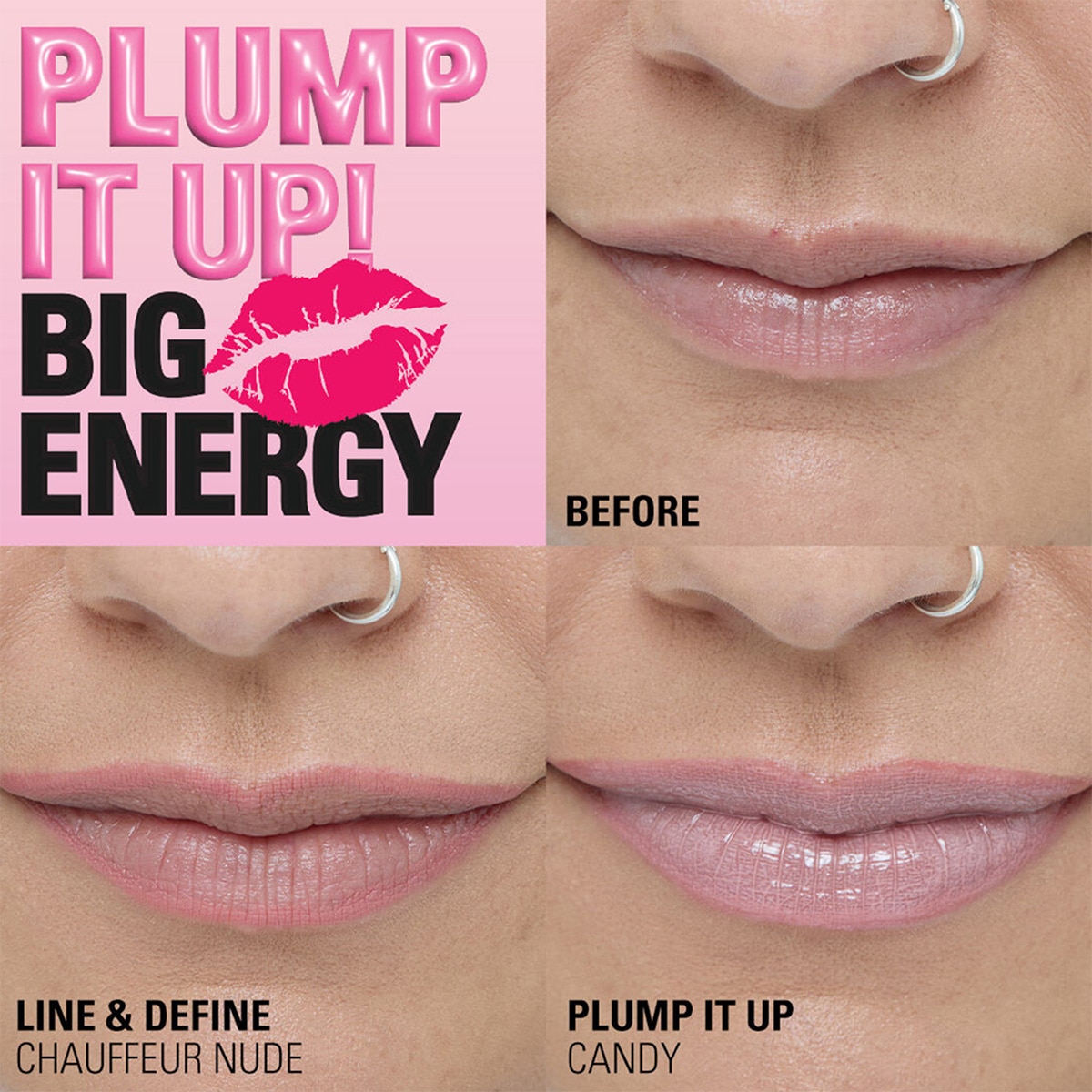 REVOLUTION REVOLUTION Revolution Pout Bomb Dolgunlaştırıcı Dudak Kalemi Nude 1 of 5