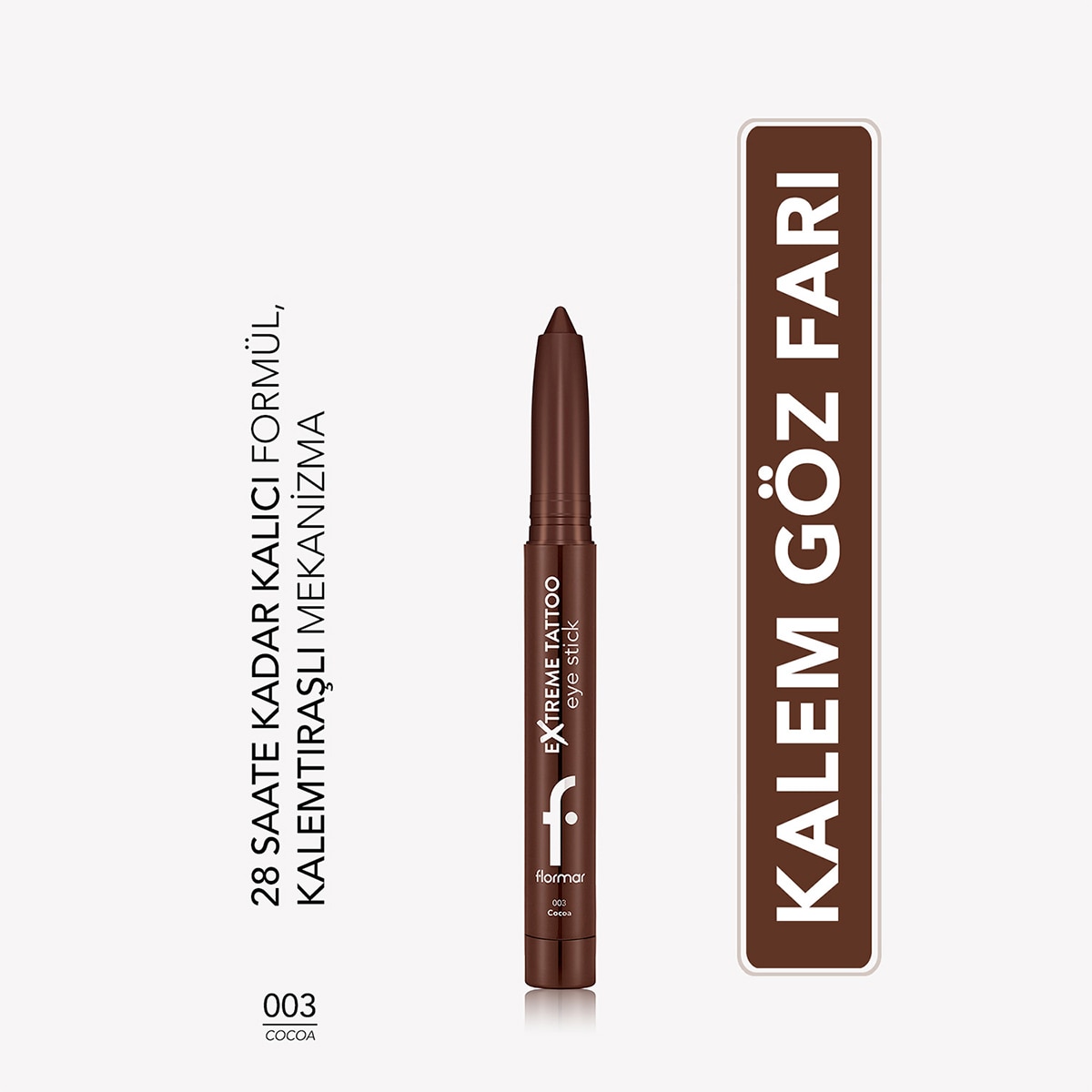 FLORMAR FLORMAR Flormar Extreme Tattoo Yüksek Pigmentli Jel Göz Kalemi No: 003 Cocoa 1 of 8
