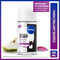  NIVEA DEO NIVEA DEO Nivea Deodorant Roll-On Black & White Authentic Kadın 50 ml 