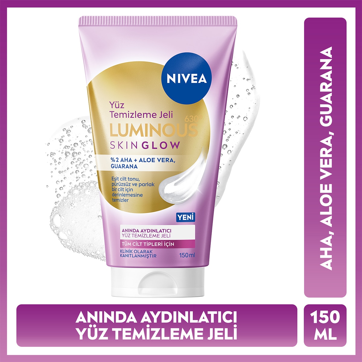 NIVEA VISAGE NIVEA VISAGE Nivea Luminous630 Skin Glow Aloe Vera Anında Aydınlatıcı Yüz Temizleme Jeli 150 ml  Nivea Luminous630 Skin Glow Aloe Vera Anında Aydınlatıcı Yüz Temizleme Jeli 150 ml