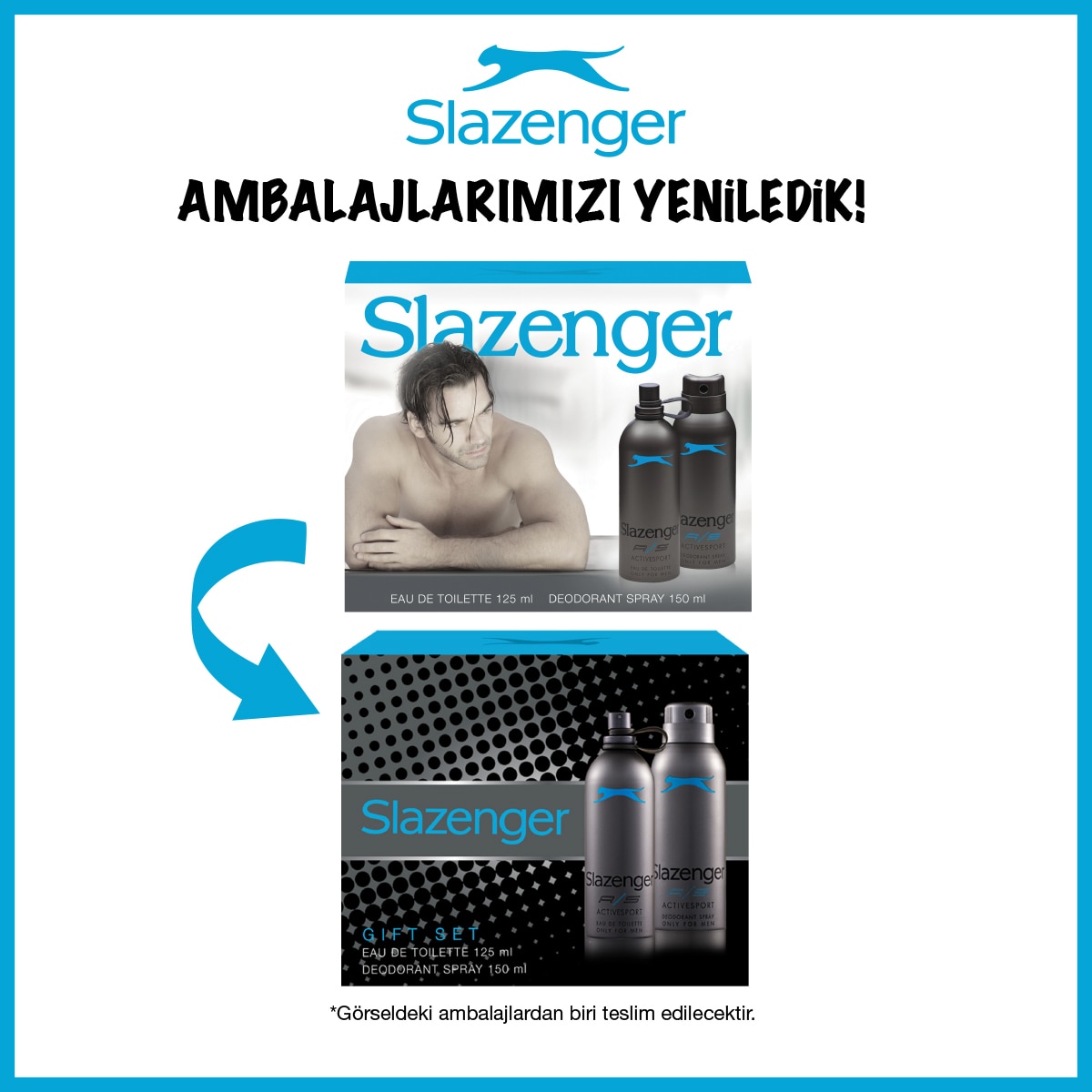 SLAZENGER SLAZENGER Slazenger Activesport Mavi Erkek Parfüm EDT 125 ml + 150 ml Deodorant Set 1 of 3