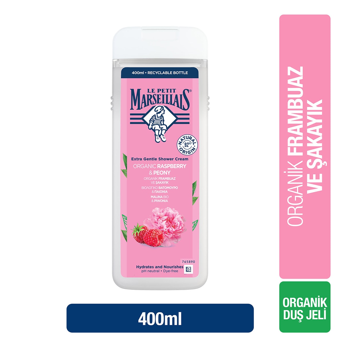  LE PETIT MARSEILLAIS LE PETIT MARSEILLAIS Le Petit Marseillais Frambuaz ve Şakayık Duş Jeli 400 ml  1 of 4 
