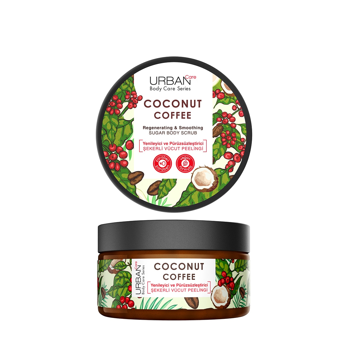  URBAN CARE URBAN CARE Urban Care Coconut Coffee Yenileyici ve Pürüzsüzleştirici Şekerli Vücut Peelingi 200 ml  1 of 7 