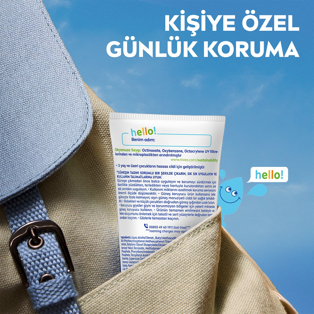 NIVEA SUN NIVEA SUN Nivea Sun Çocuk Günlük Koruma Vücut Güneş Koruyucu Losyon 100 ml  1 of 8 