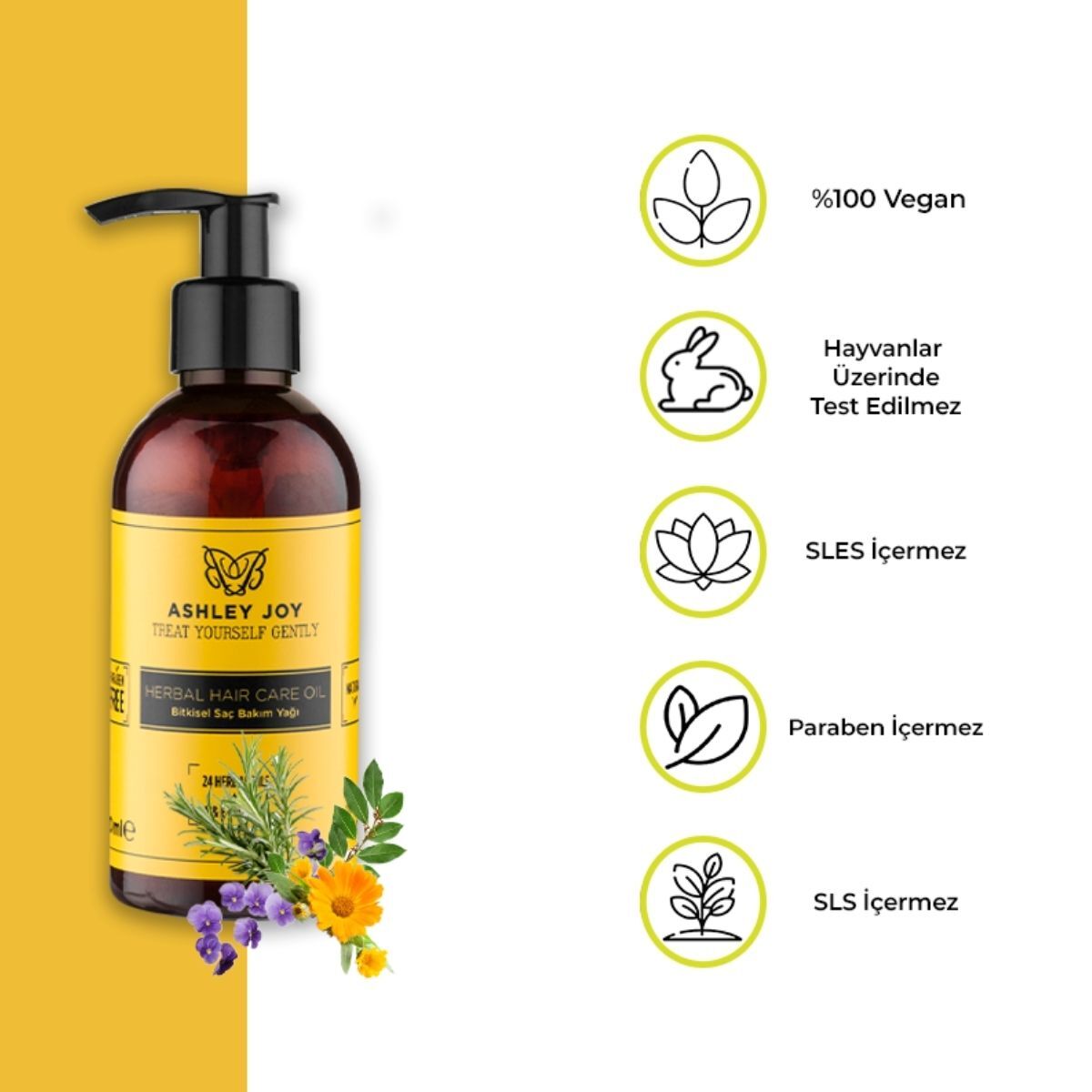  ASHLEY JOY ASHLEY JOY Ashley Joy Saç Bakım Yağı 100 ml  1 of 5 