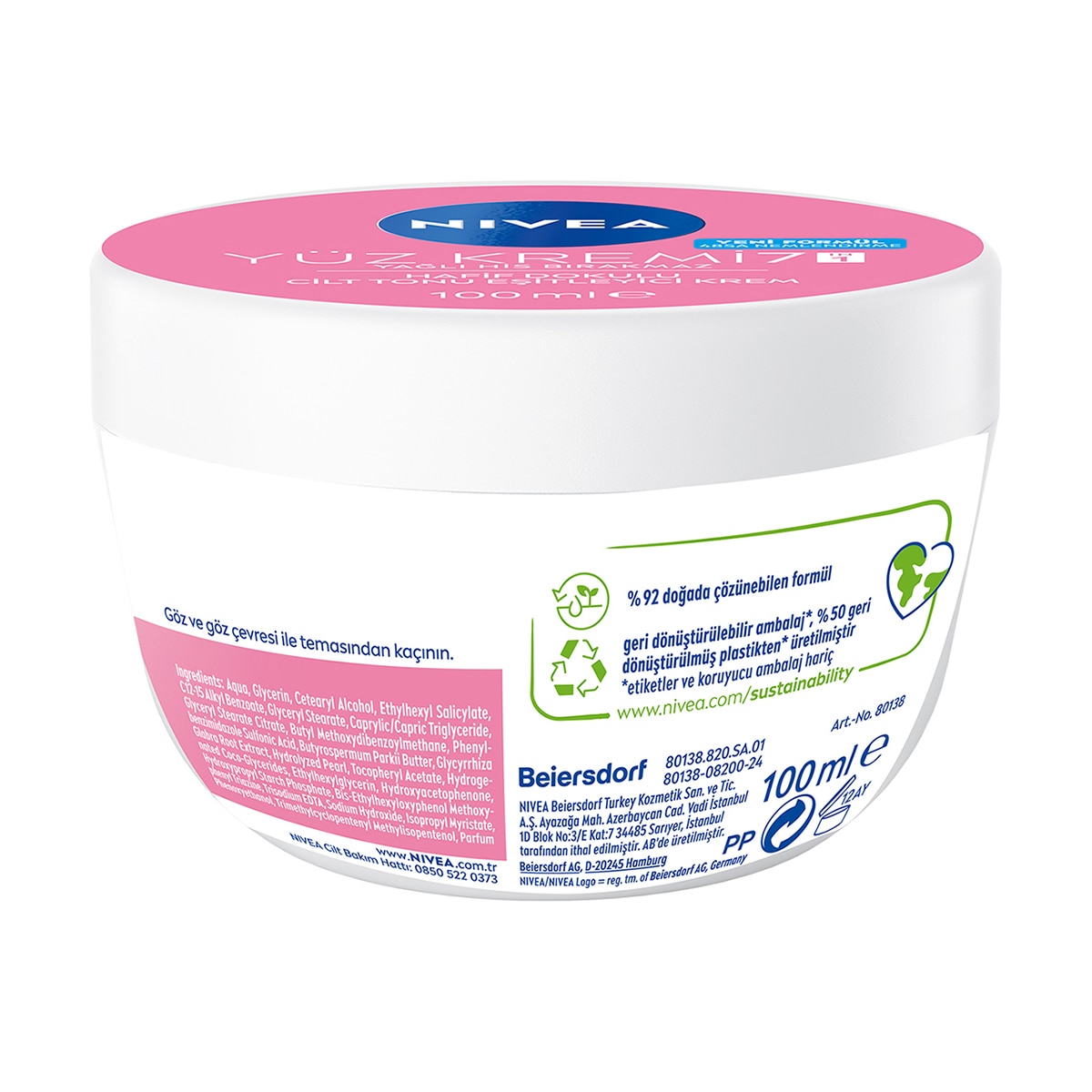  NIVEA VISAGE NIVEA VISAGE Nivea Cilt Tonu Eşitleyici Yüz Kremi 100 ml 24 Saat Nemlendirici  1 of 7 