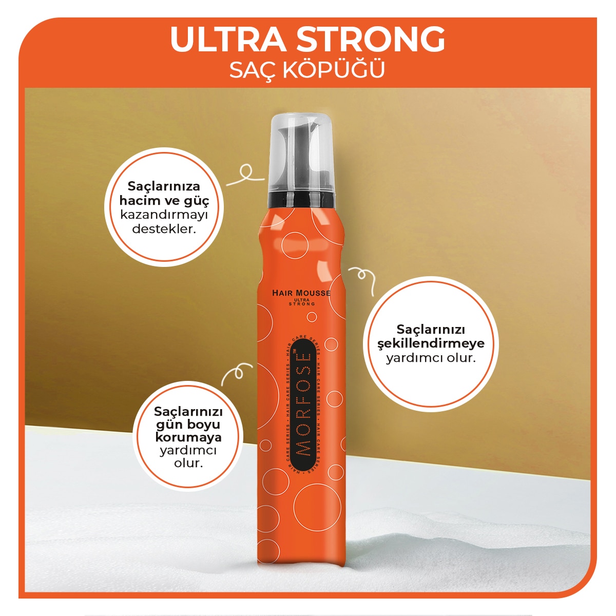 MORFOSE MORFOSE Morfose Ultra Strong Saç Köpüğü 200 ml 1 of 5