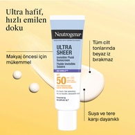  NEUTROGENA NEUTROGENA Neutrogena Ultra Sheer Yaşlanma Karşıtı SPF50 Fluid 50 ml  1 of 11 