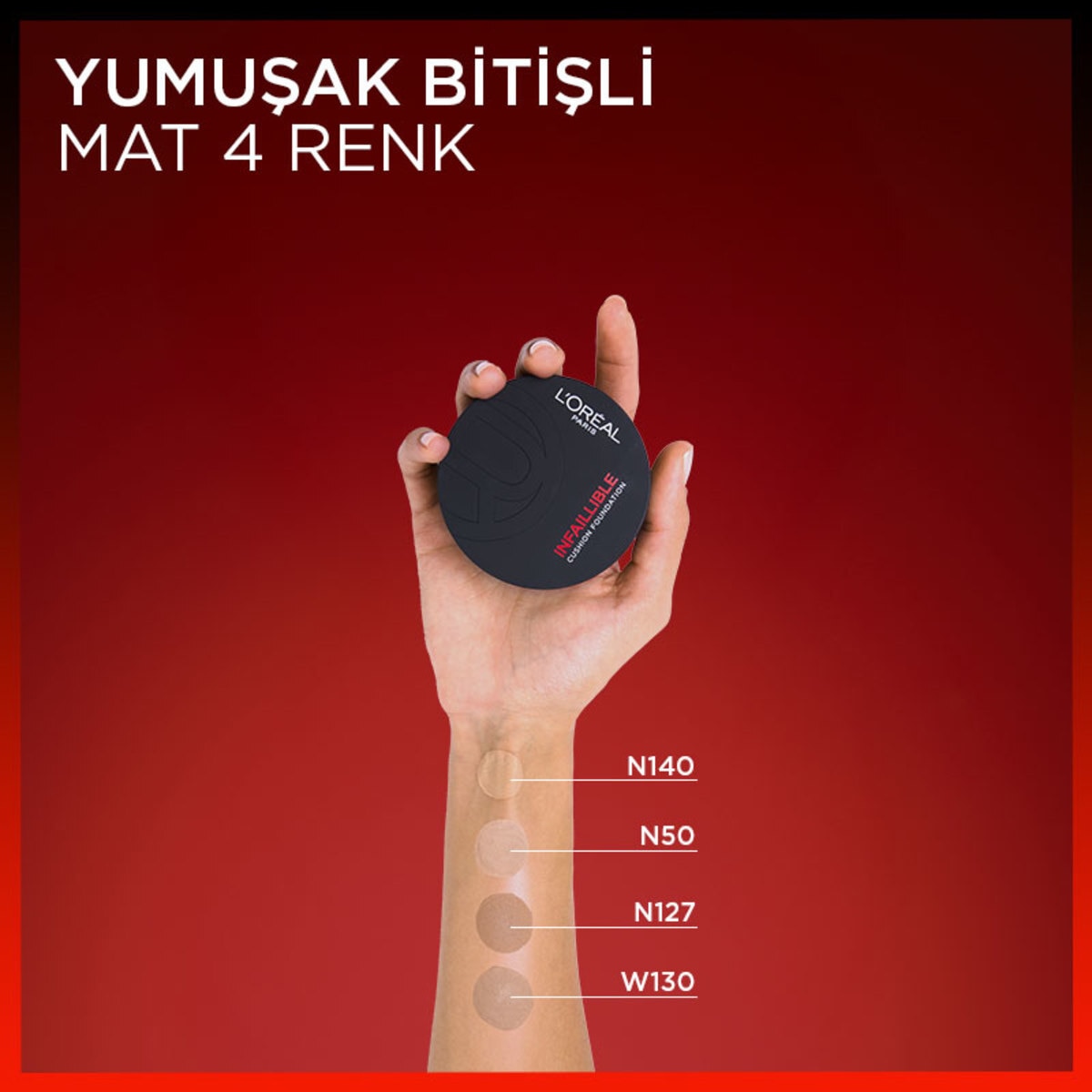  LOREAL PARIS LOREAL PARIS EXC. L'Oréal Paris Freshwear Cushion Fondöten 24H Air Wear 50  1 of 8 