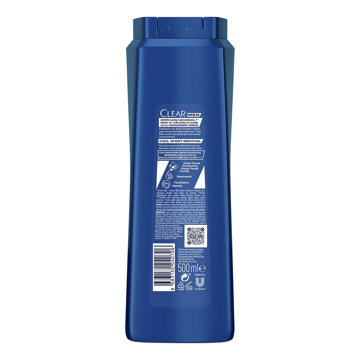  CLEAR CLEAR Clear Men Şampuan Cool Sport Menthol 500 ml  1 of 10 