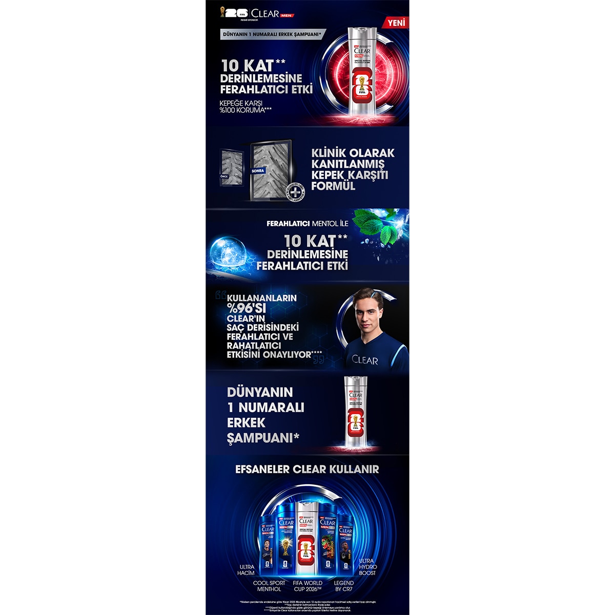 CLEAR CLEAR Clear Men Şampuan FIFA World Cup 330 ml 1 of 12