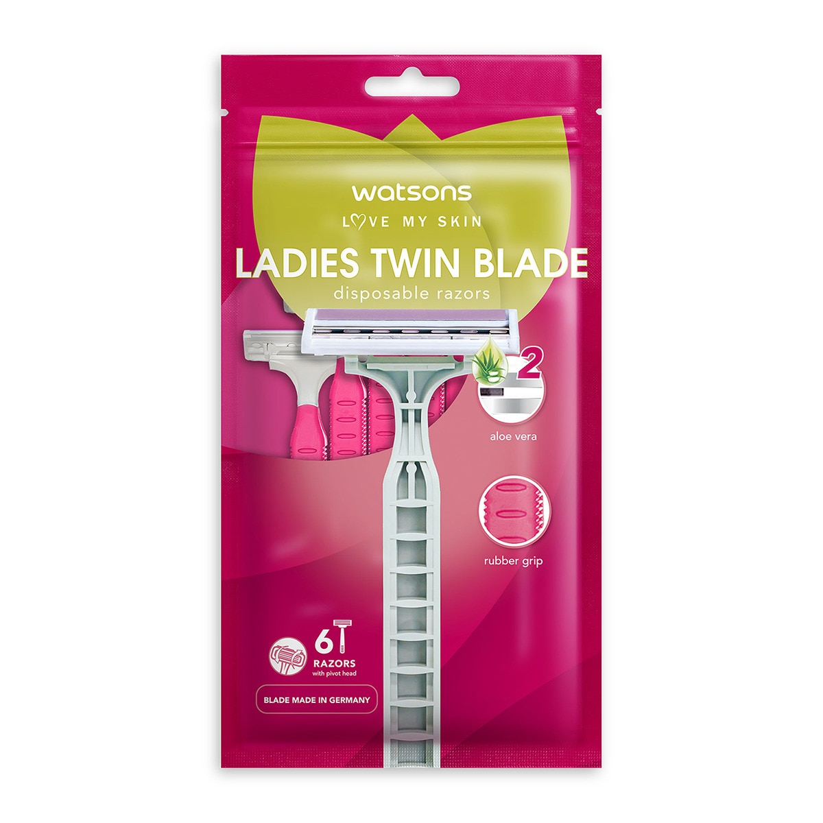 WATSONS WATSONS Watsons Kadın 2 Bıç Kullan At Tıraş Bıçağı 6'lı 1 of 1 Watsons Kadın 2 Bıç Kullan At Tıraş Bıçağı 6'lı