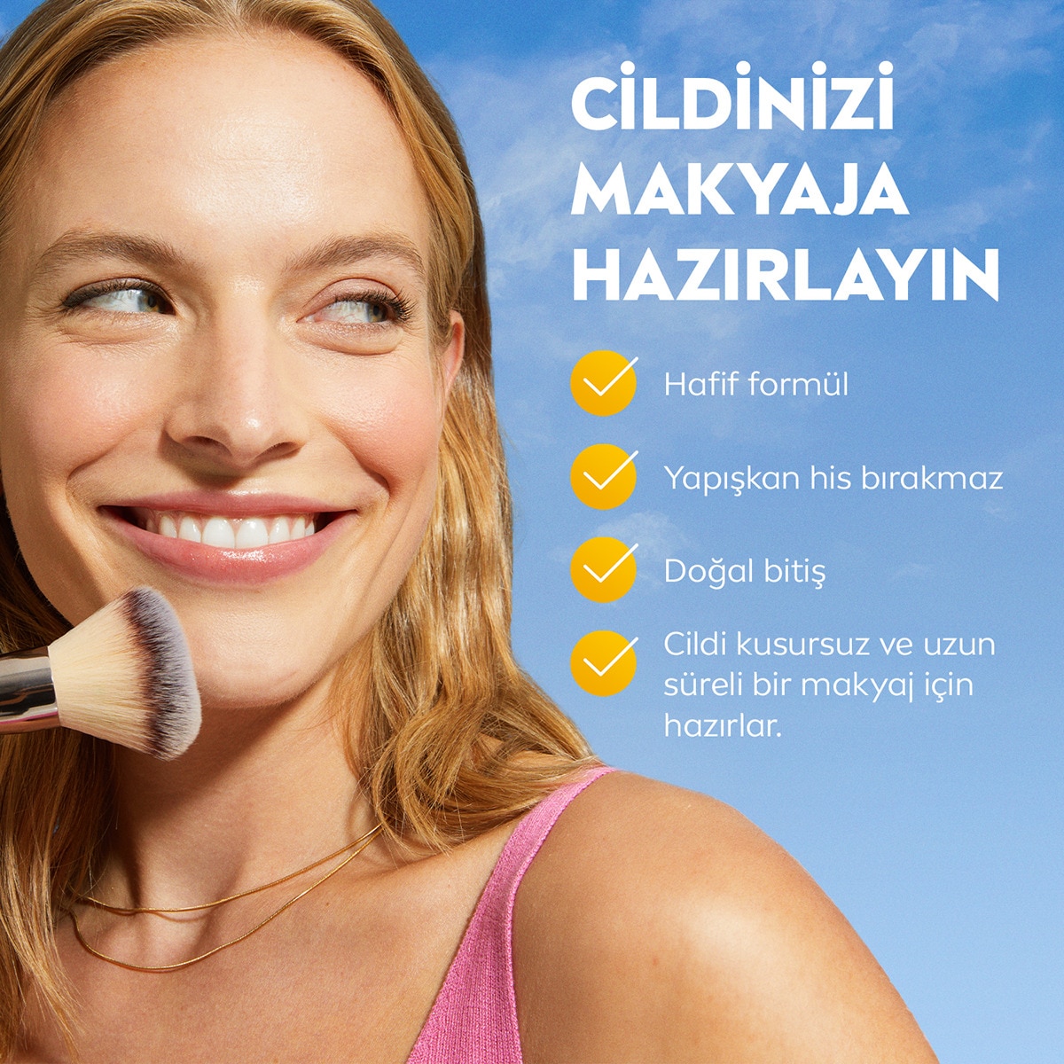  NIVEA SUN NIVEA SUN Nivea Sun SPF50 2'si 1 Arada UV Koruma & Pürüzsüzlük Primer Serum 30 ml  1 of 6 