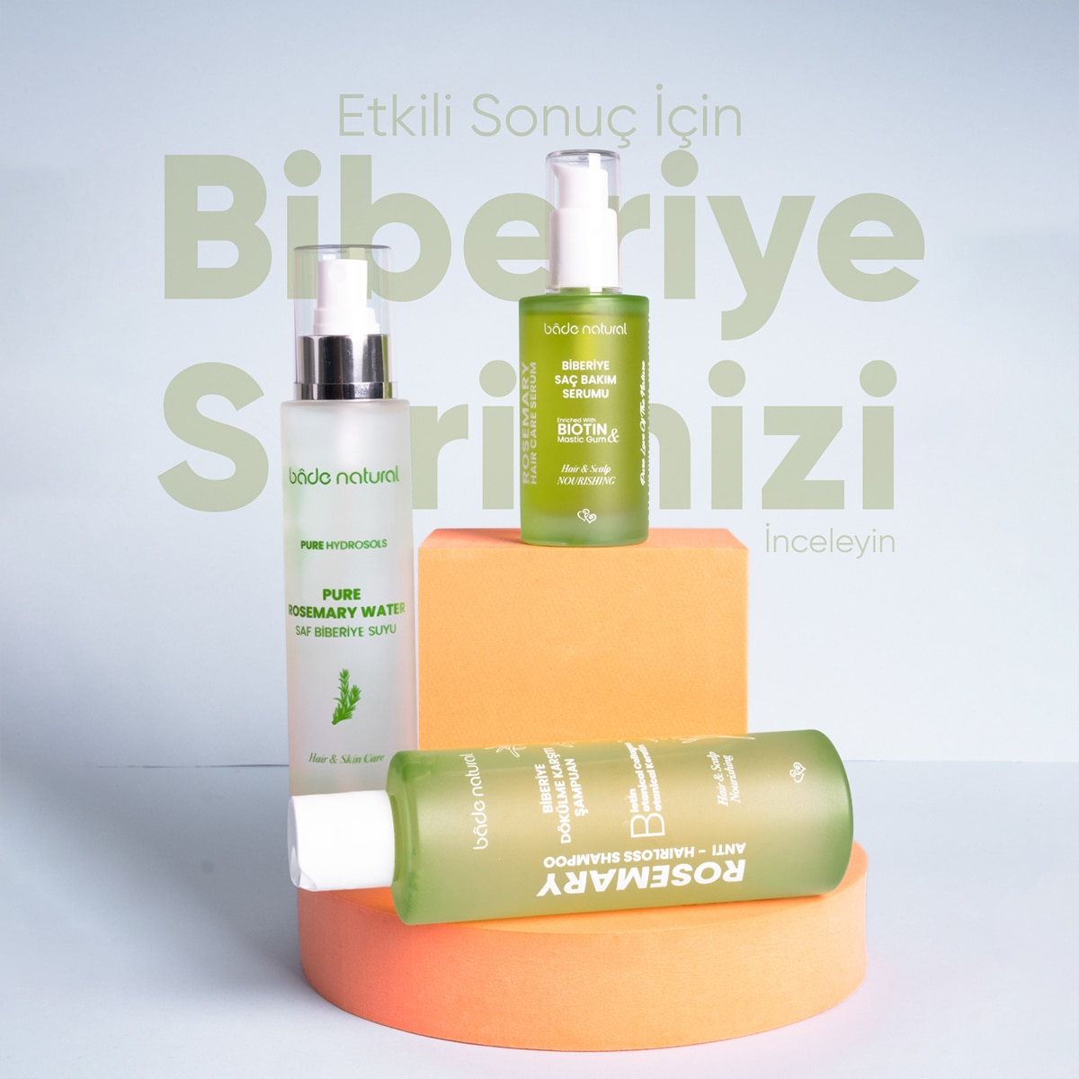  BADE NATURAL BADE NATURAL Bade Natural Saç Serumu Biberiye Dökülme Karşıtı 50 ml  1 of 7 