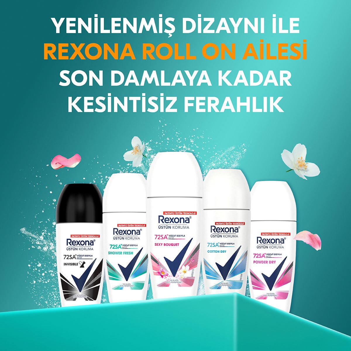 REXONA REXONA Rexona Üstün Koruma Kadın Roll On Deodorant Shower Fresh 72 Saat Kesintisiz Koruma 50 ml 1 of 9