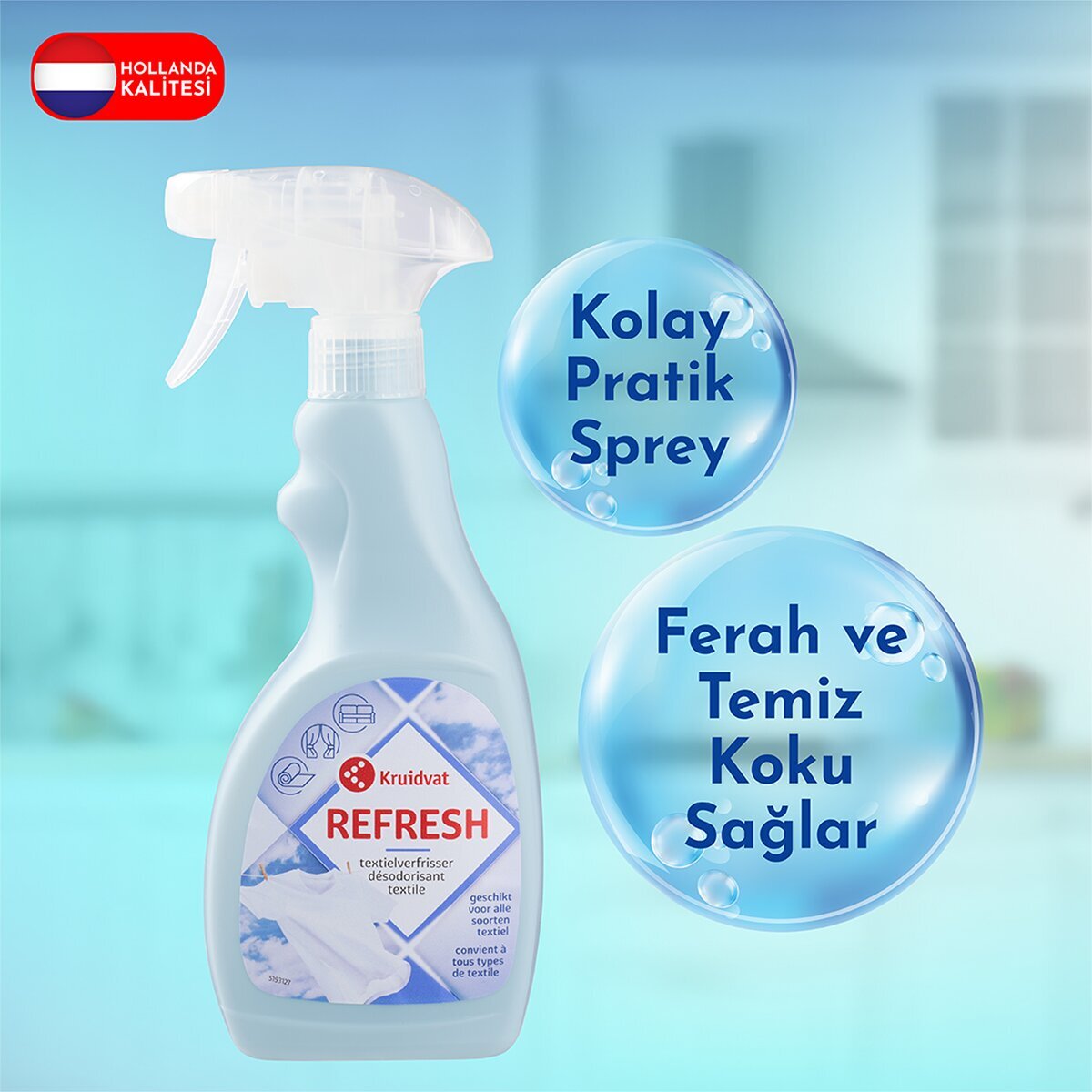  KRUIDVAT KRUIDVAT Kruidvat Tekstil Koku Giderici Sprey 500 ml  1 of 3 