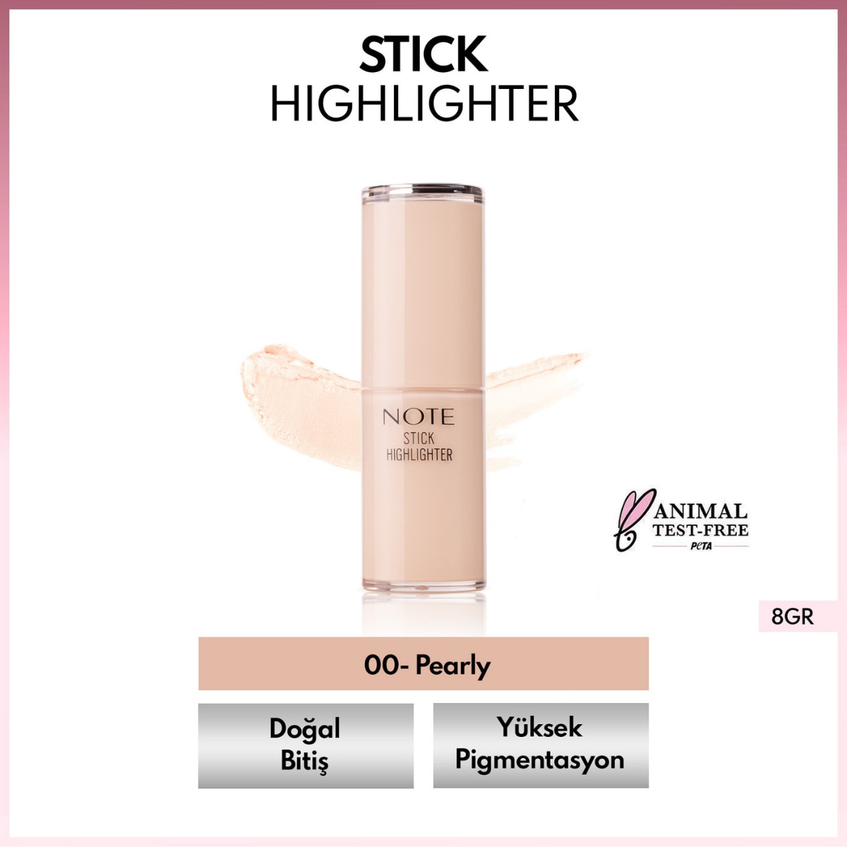  NOTE NOTE Note Stick Highlighter Nemlendirici Yumuşak Stick Aydınlatıcı 00 Pearly  1 of 4 
