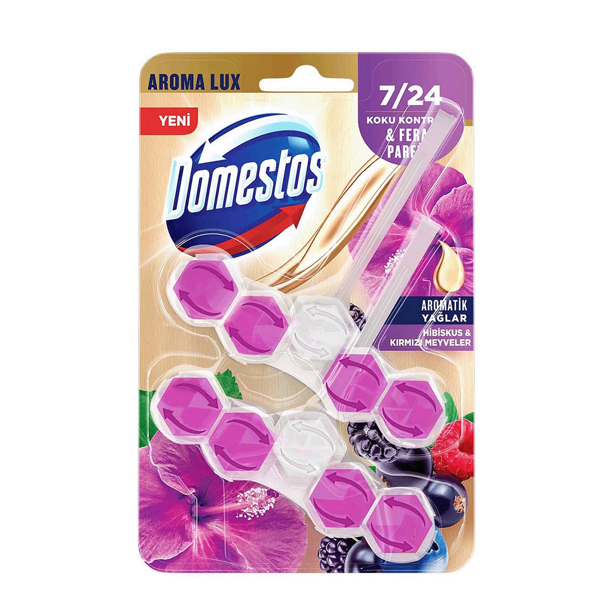  DOMESTOS DOMESTOS Domestos WC Blok Hibiskus ve Kırmızı Meyveler 100 g  1 of 1 Domestos WC Blok Hibiskus ve Kırmızı Meyveler 100 g