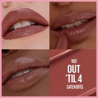 Maybelline New York Serum Etkili Hyaluronik Asit ve Besleyici Yağ İçeren Ruj Satin Out'Til 4 102