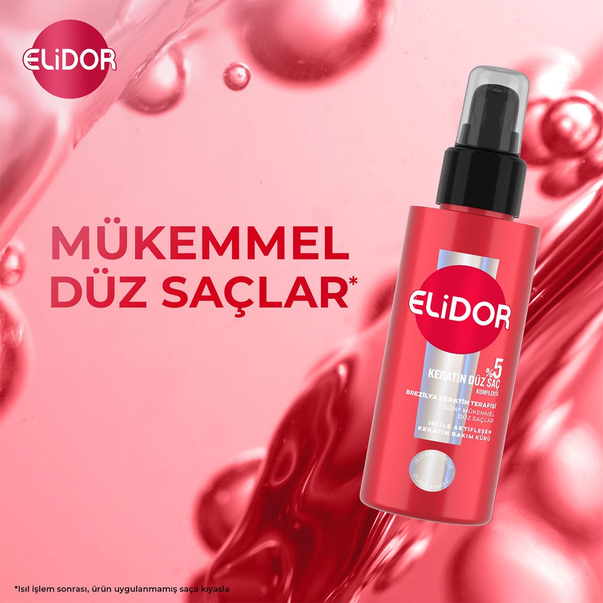 ELİDOR ELİDOR Elidor Isı İle Aktifleşen Keratin Bakım Kürü Brezilya Keratin Terapisi Hidrolize Keratin Marula Yağı E Vitamini 90 ml  1 of 11 
