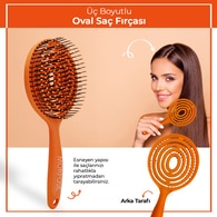 Morfose Oval Saç Tarağı Turuncu