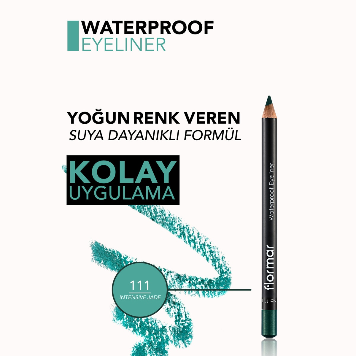  FLORMAR FLORMAR Flormar Suya Dayanıklı Mat Göz Kalemi No: 111  1 of 5 