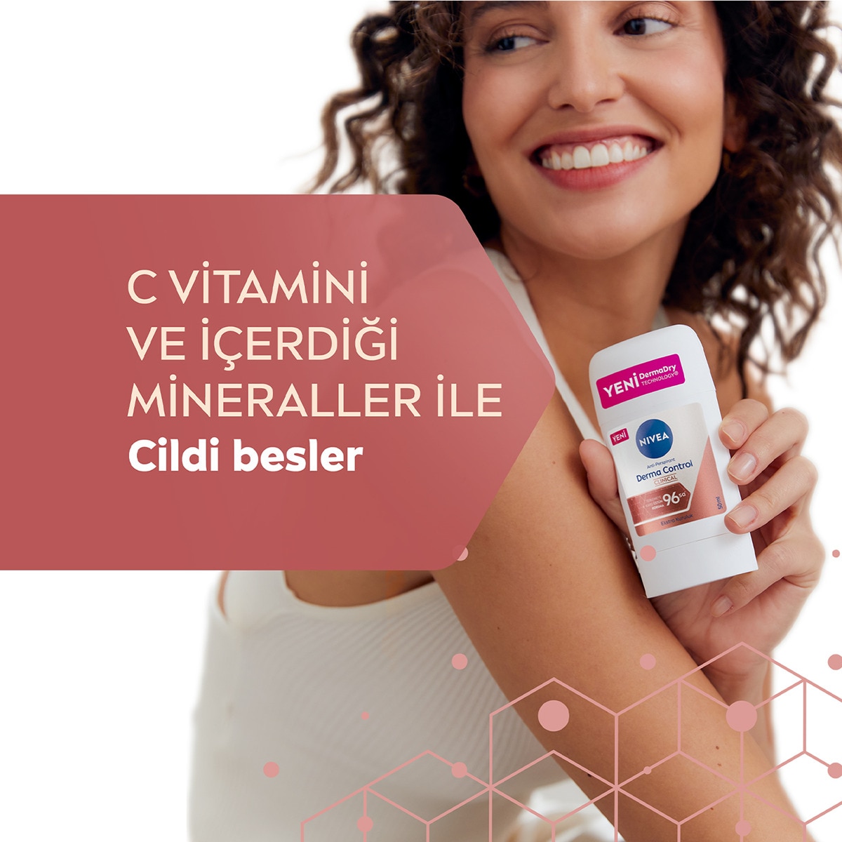 NIVEA DEO NIVEA DEO Nivea Kadın Stick Deodorant Derma Control Clinical 50 ml C Vitamini ile Koltuk Altı Kararma Karşıtı 1 of 7