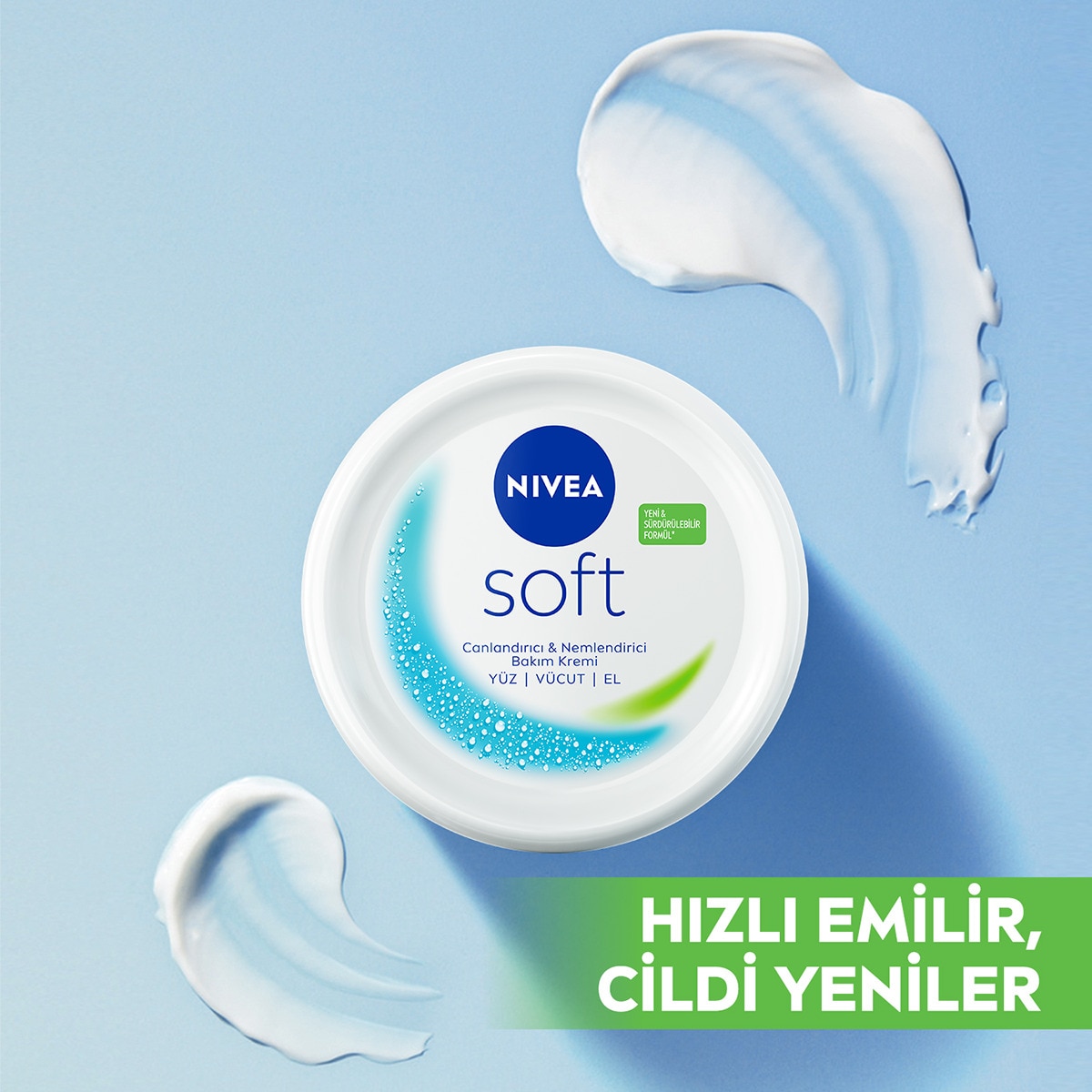 NIVEA SOFT NIVEA SOFT Nivea Soft Nemlendirici Bakım Kremi Yüz Vücut El 300 ml Jojoba Yağı ve E Vitamini Tüm Ciltler 1 of 6
