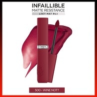 L'Oreal Paris Infaillible Matte Resistance Likit Mat Ruj 500 Wine Not