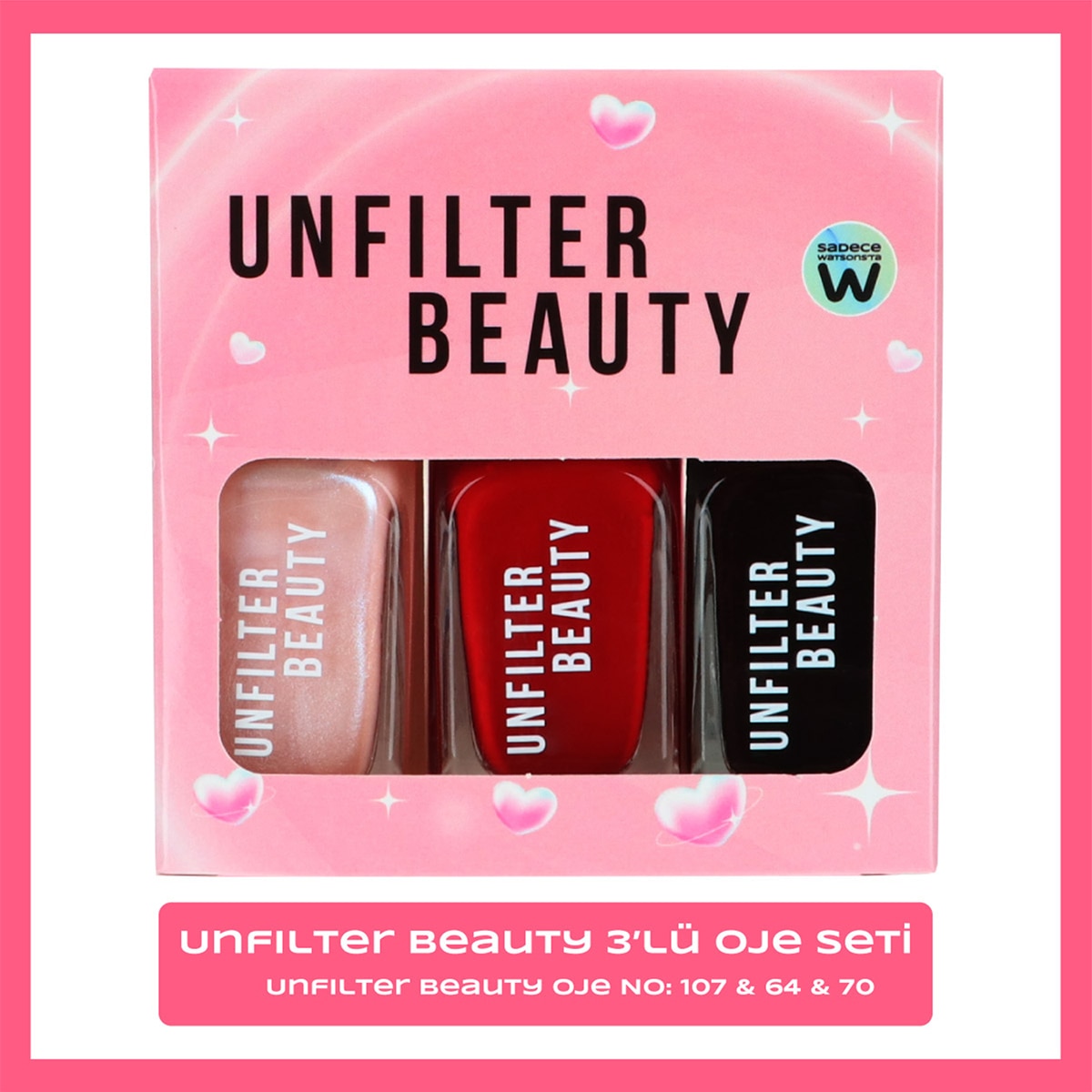 undefined UNFILTER BEAUTY Unfilter Beauty Oje Set No: 02 70&64&107 3'lü  1 of 4 
