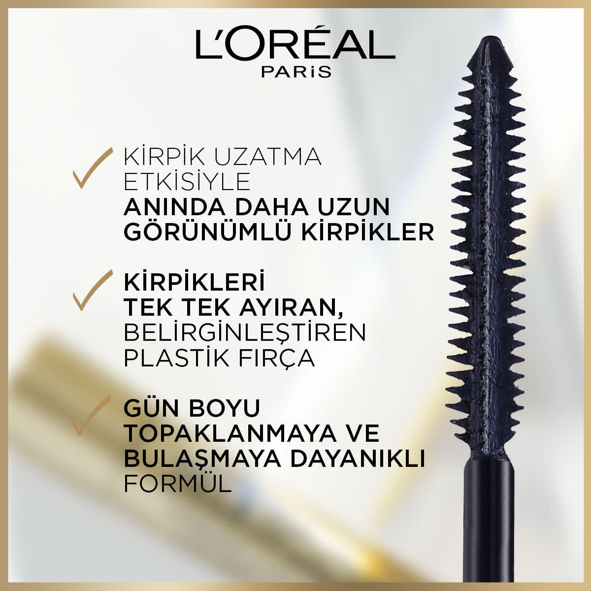  LOREAL PARIS LOREAL PARIS L'Oreal Paris Telescopic Suya Dayanıklı Maskara Siyah  1 of 9 