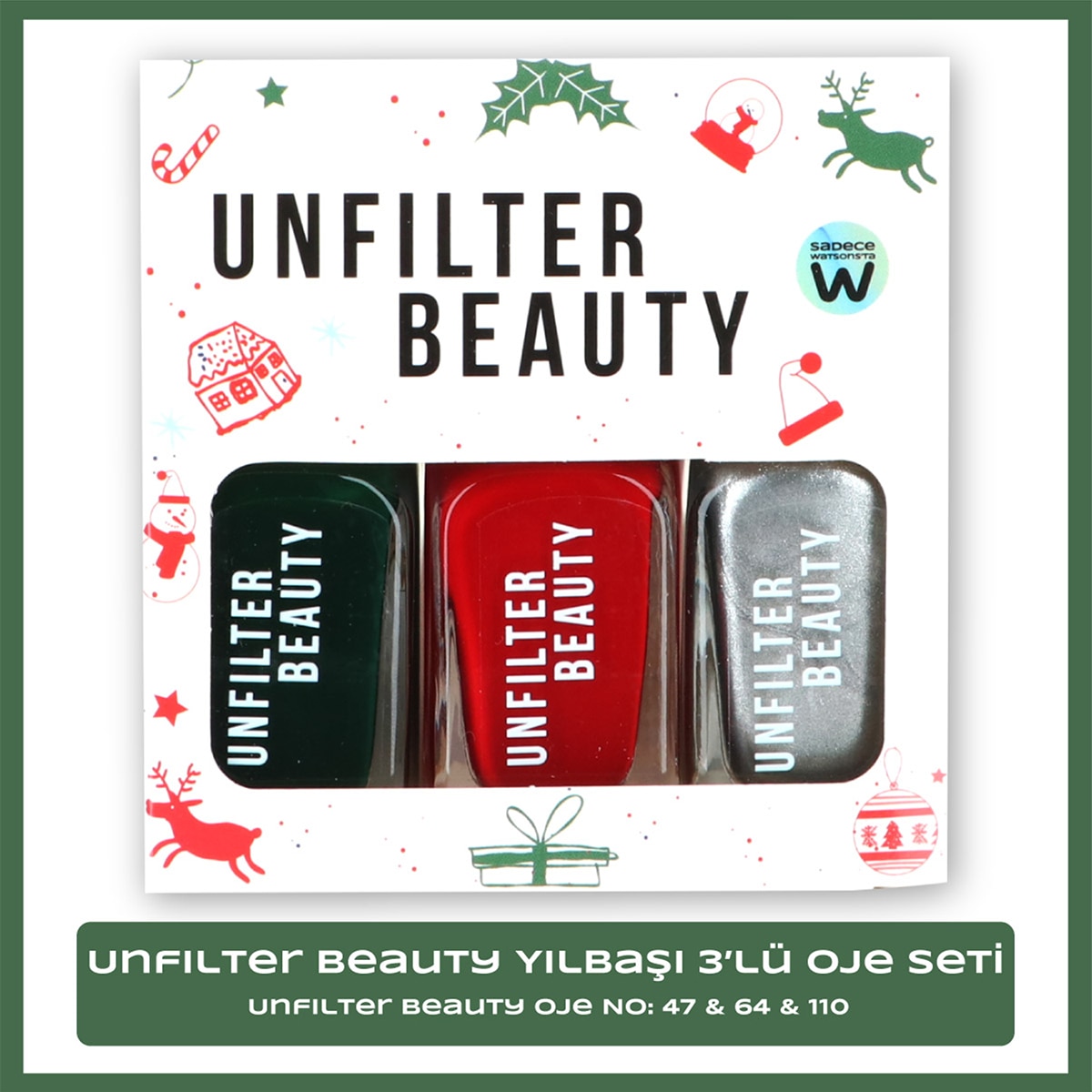  undefined UNFILTER BEAUTY Unfilter Beauty Oje Set No: 01 64&67&110 3'lü  1 of 1 Unfilter Beauty Oje Set No: 01 64&67&110 3'lü