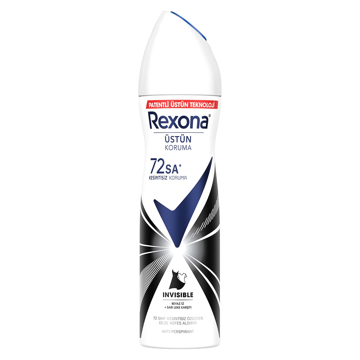  REXONA REXONA Rexona Kadın Sprey Deodorant Invisible Beyaz İz Sarı Leke Karşıtı 72 Saat Kesintisiz Üstün Koruma 150 ml  1 of 8 
