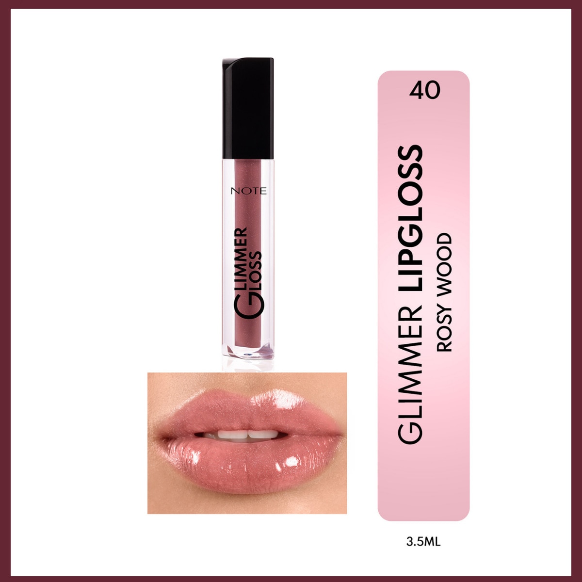  NOTE NOTE Note Glimmer Gloss 40 Rosy Wood  1 of 4 