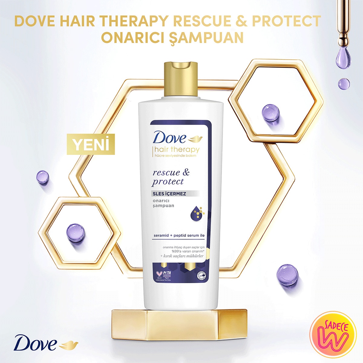 undefined DOVE EXC. Dove Hair Therapy Onarıcı Saç Bakım Şampuanı Rescue & Protect 350 ml 1 of 10