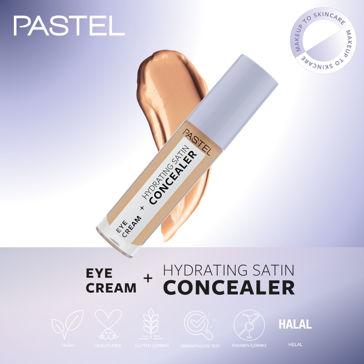  PASTEL PASTEL Pastel Make Up To Skin Care Hydrating Göz Altı Kapatıcısı ve Göz Kremi 66 Deep Medium  1 of 10 