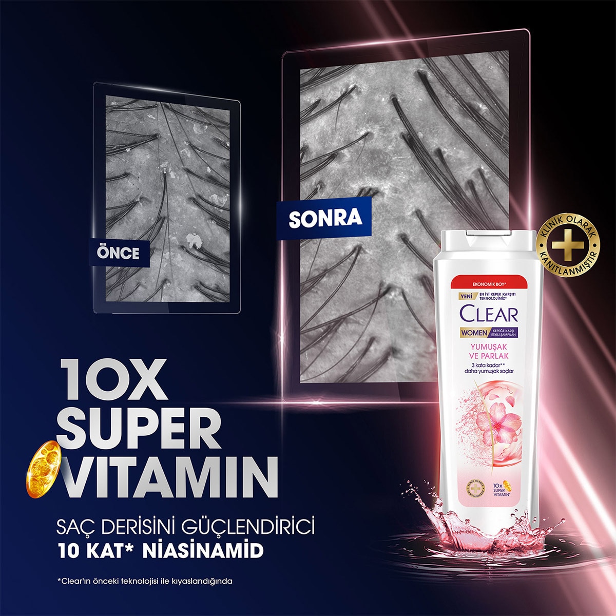  CLEAR CLEAR Clear Women Şampuan Yumuşak&Parlak 500 ml  1 of 9 