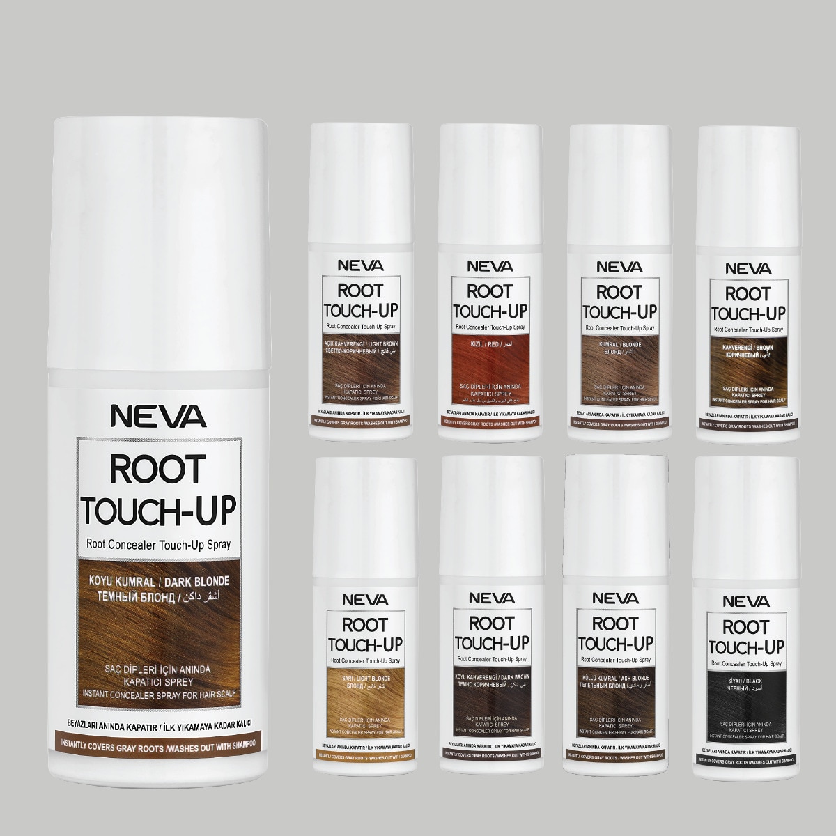 NEVA EXC. Neva Root Touch-Up Kapatıcı Sprey Koyu Kumral 75 ml