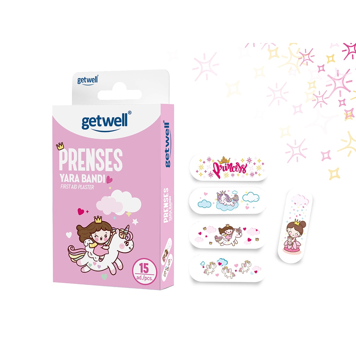 GETWELL GETWELL Getwell Prenses Yara Bandı 15 Adet 1 of 2