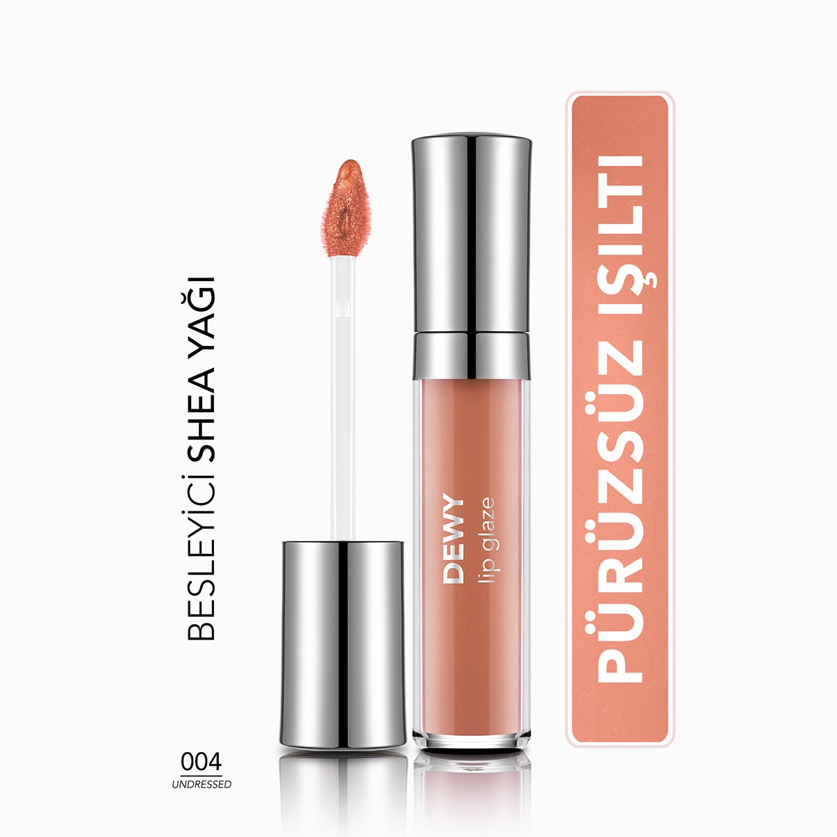 FLORMAR FLORMAR Flormar Dewy Lip Glaze Dudak Parlatıcısı No: 004 Undressed 1 of 7