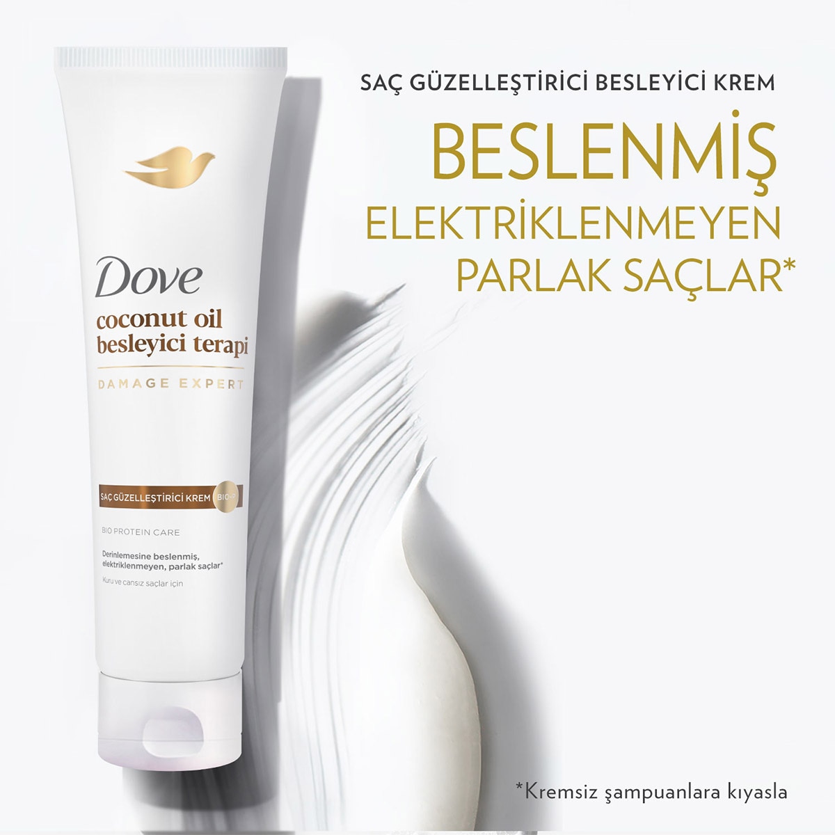 DOVE DOVE Dove Coconut Besleyici Terapi Saç Güzelleştirici Krem 150 ml 1 of 10