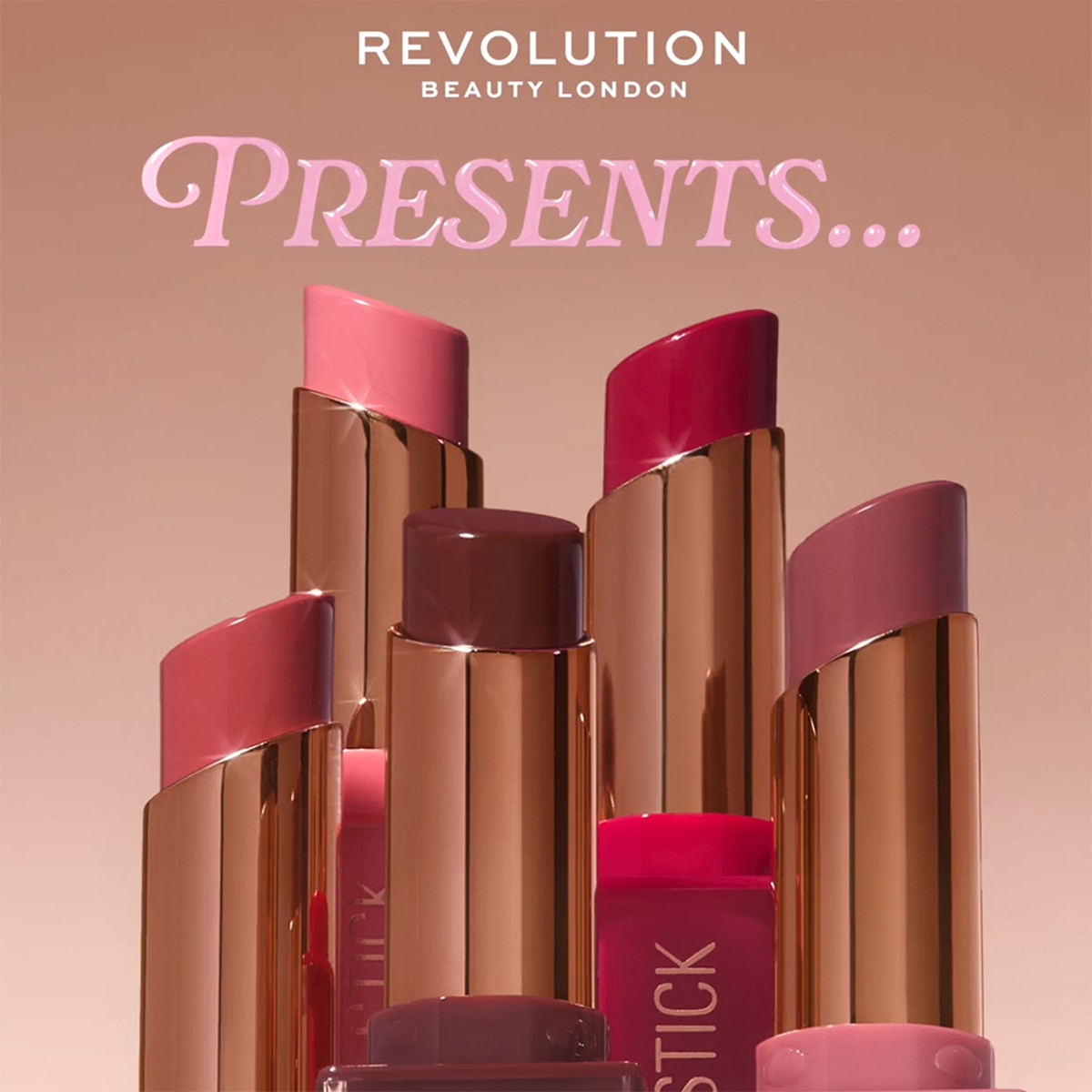  REVOLUTION REVOLUTION Revolution Pout Lip Gloss Stick Creme Brulee Mauve  1 of 5 