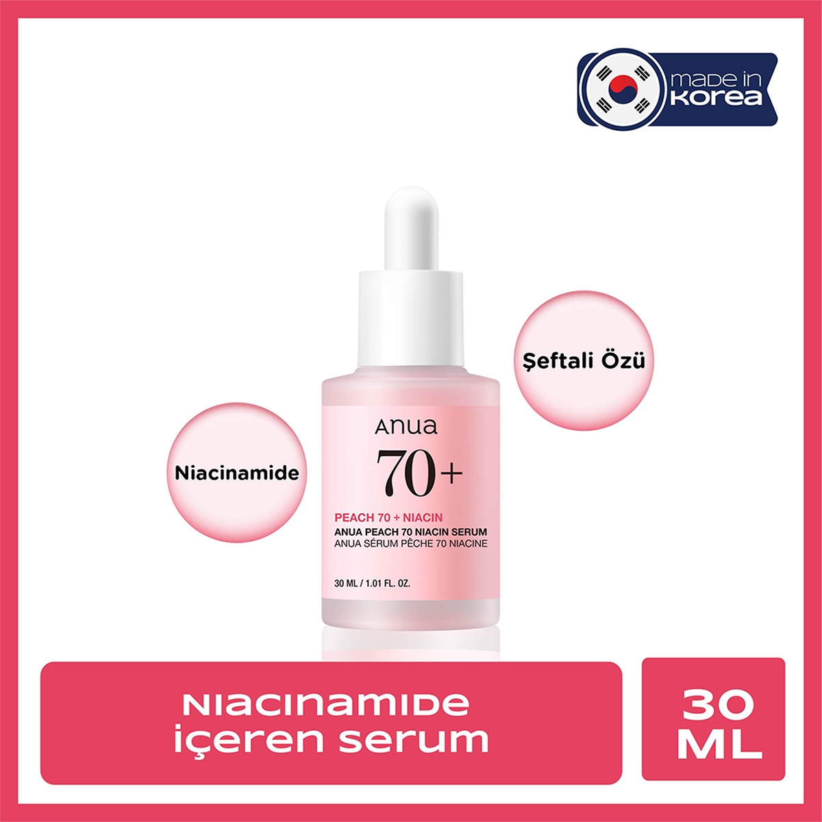 ANUA ANUA Anua Peach 70 Niacin Serum 30 ml 1 of 11