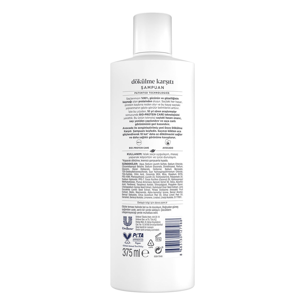 DOVE DOVE Dove Şampuan Avocado Dökülme Karşıtı 375 ml 1 of 11