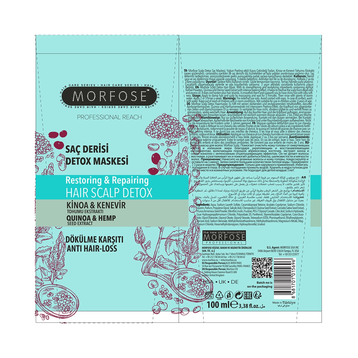  MORFOSE MORFOSE EXC. Morfose Saç Bakım Şampuani Kinoa&Kenevir 500 ml  1 of 5 