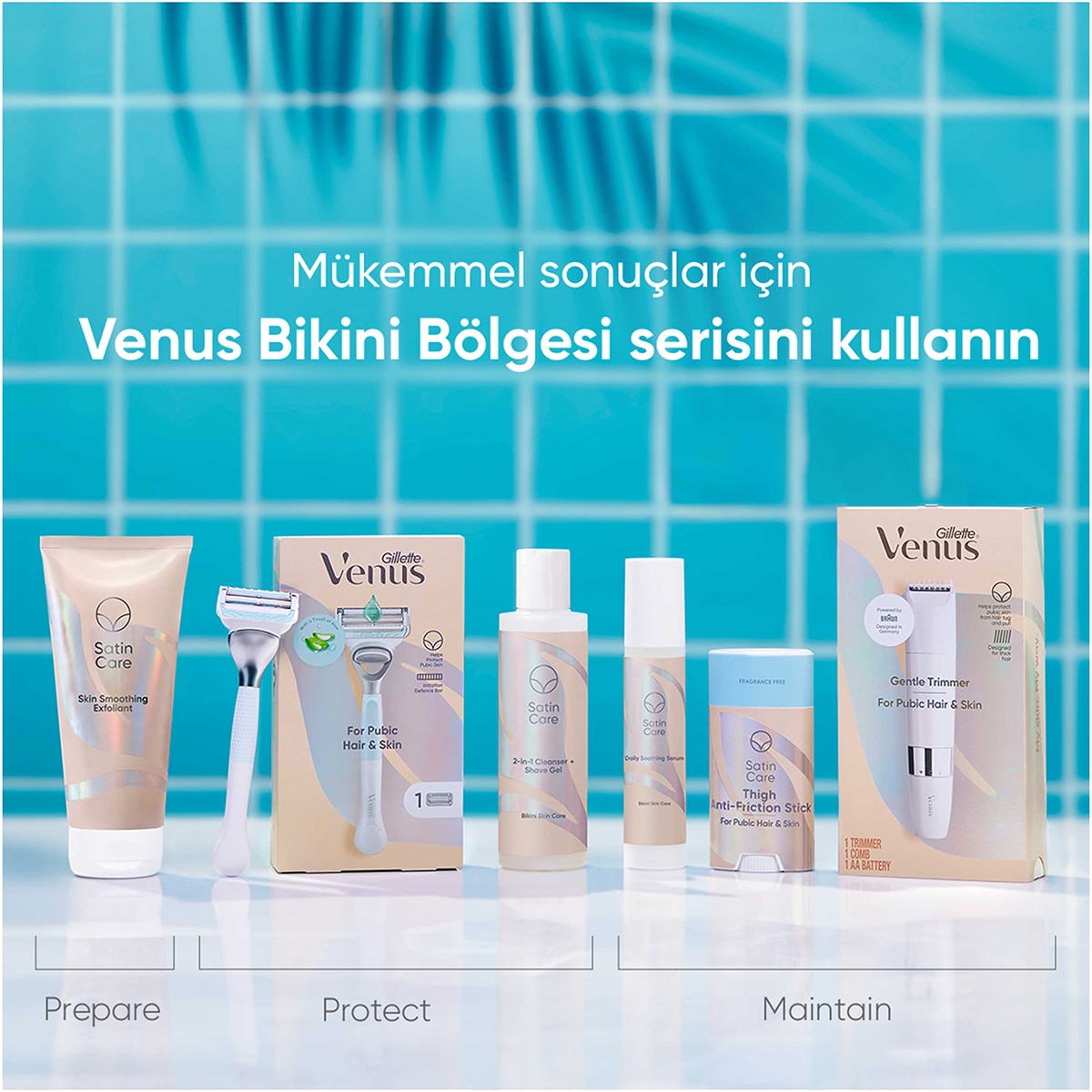  GILLETTE VENUS GILLETTE VENUS Gillette Venus Bikini Bölgesi Yedek Bıçak 3'lü  1 of 7 