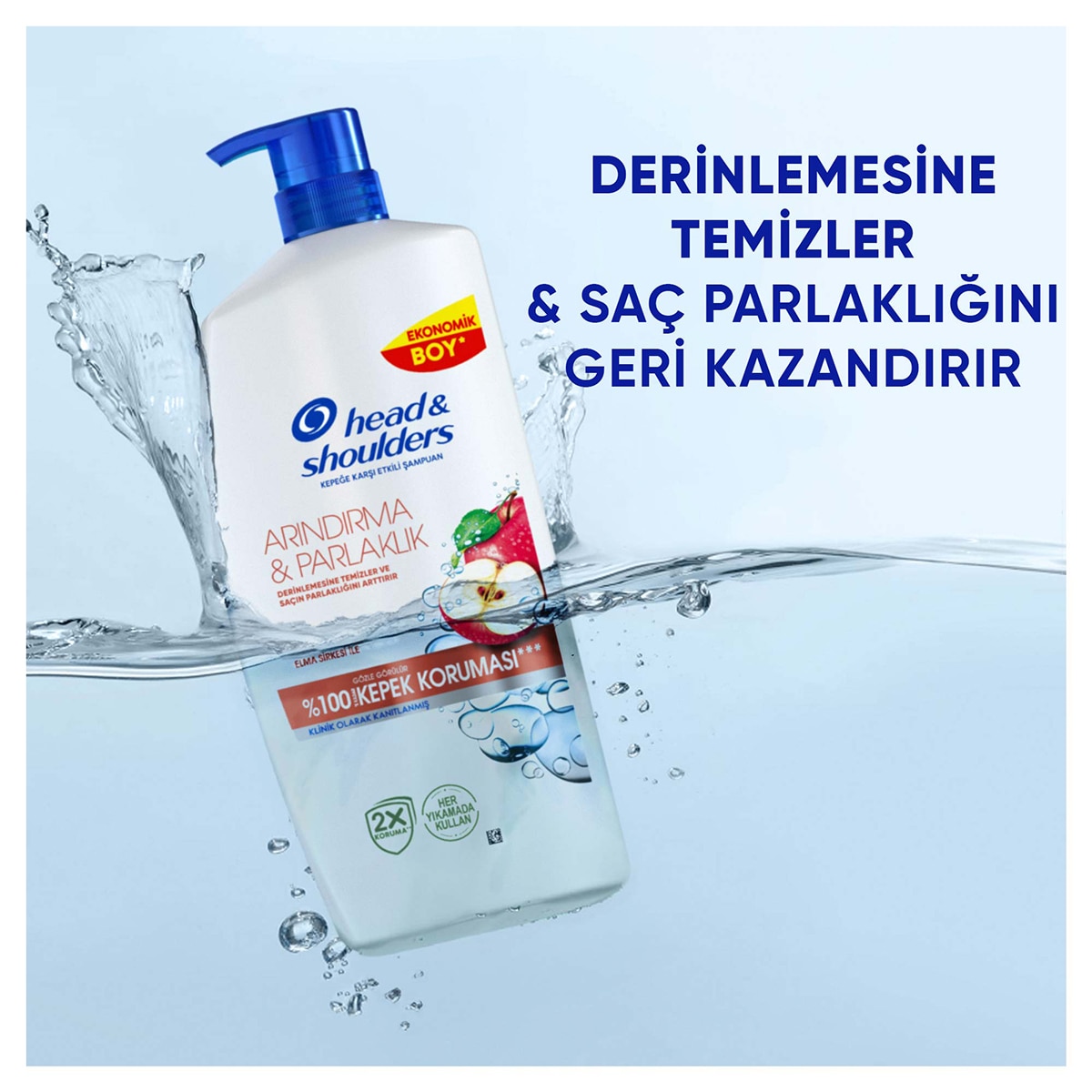HEAD&SHOULDERS HEAD&SHOULDERS Head&Shoulders Arındırma ve Parlaklık Kepek Karşıtı Şampuan Elma Sirkesi 800 ml 1 of 5