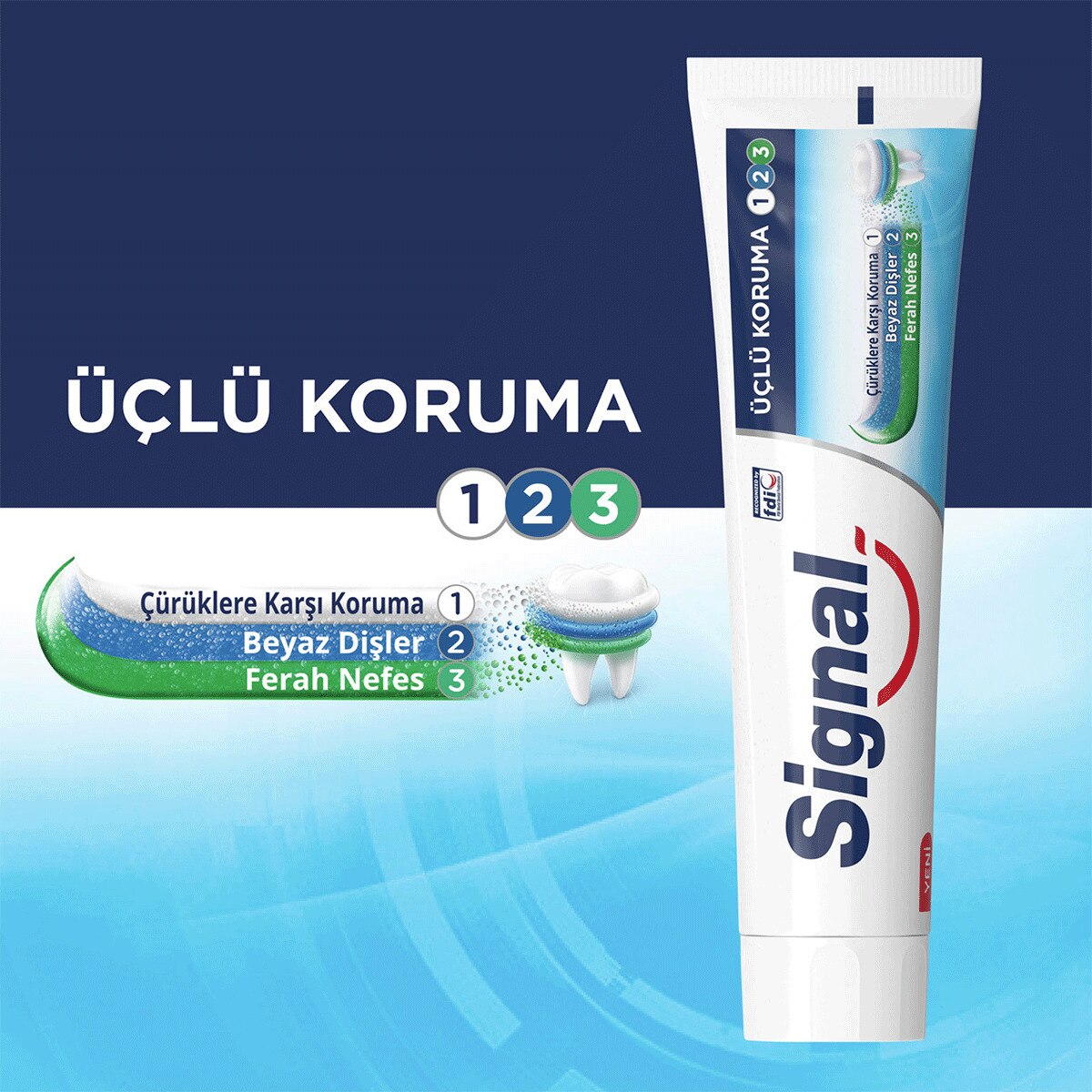  SIGNAL SIGNAL Signal Diş Macunu Üçlü Koruma 120 ml  1 of 5 
