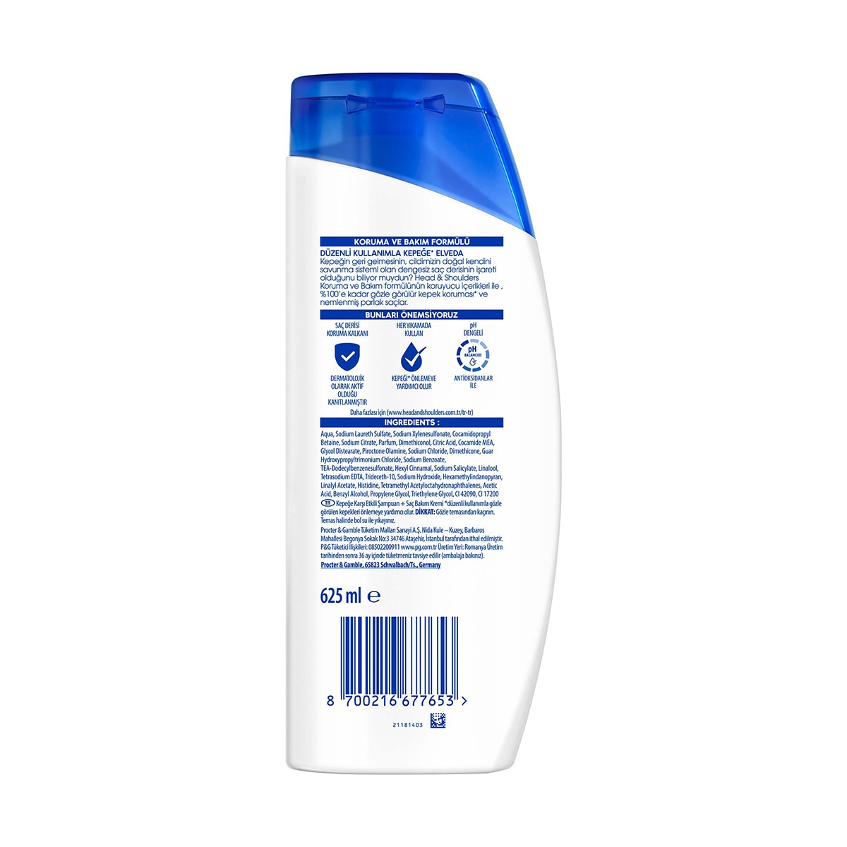  HEAD&SHOULDERS HEAD&SHOULDERS Head&Shoulders Şampuan 2'si 1 Arada Klasik 625 ml  1 of 11 